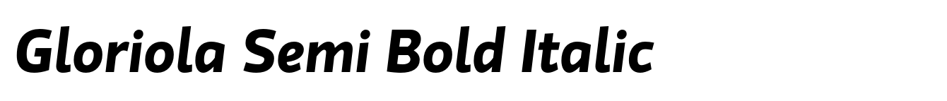 Gloriola Semi Bold Italic